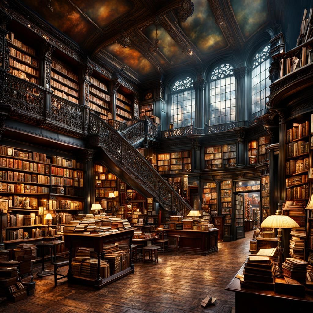 Edinburgh Antique Bookshop: Avizandum, Digital Matte Paintin...