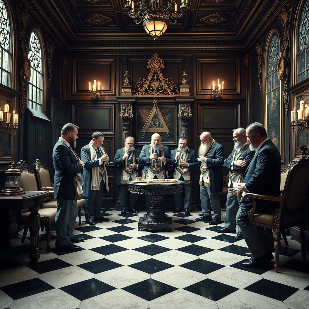 Masonic York Rite Ritual in Elegant Black and White