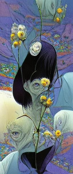 Floral Portrait Inspired by Surrealist Art