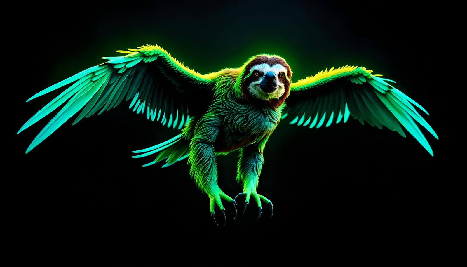 A Mutant Neon Green Sloth With Eagle (Continued)