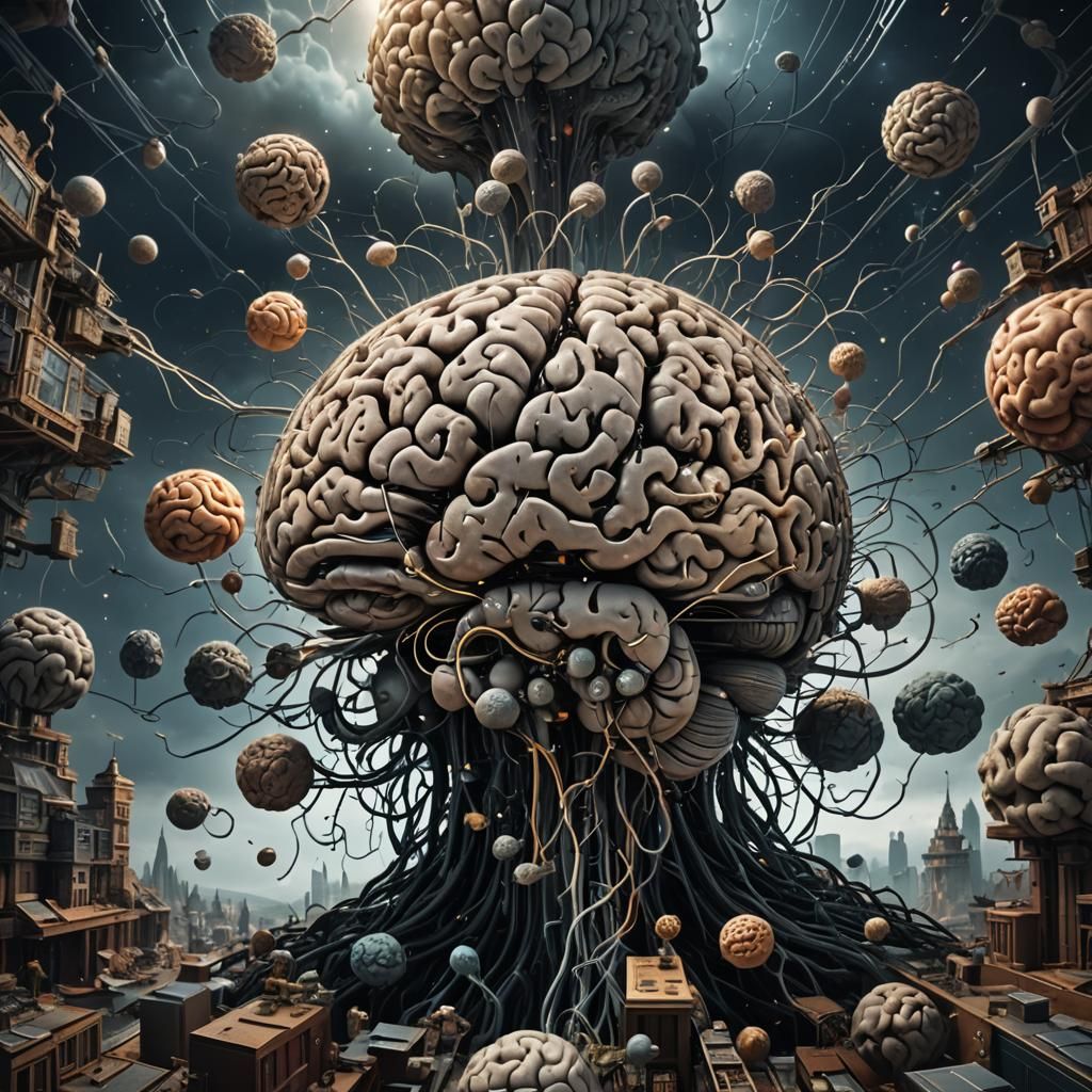 Brain Overwhelmed: Epic Digital Matte Painting