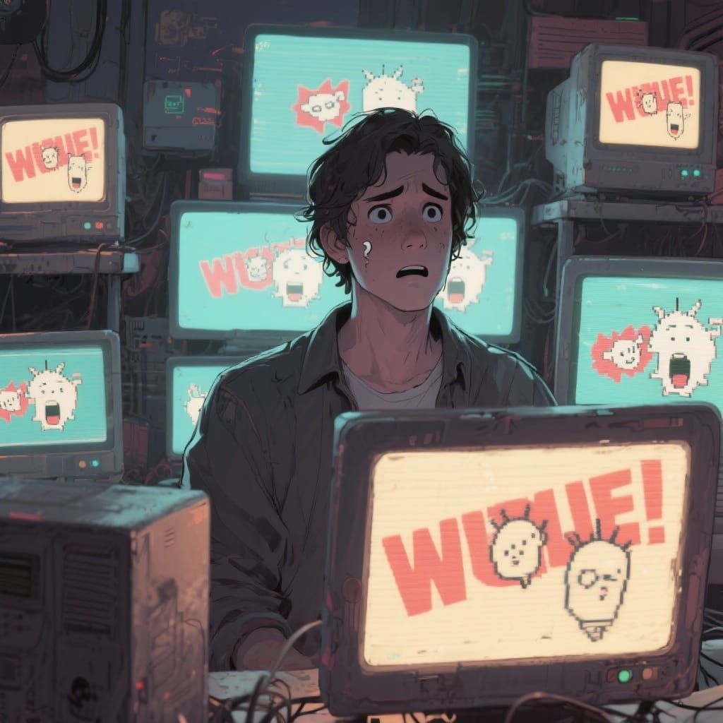 Confused Meme Person in Digital Painting Style