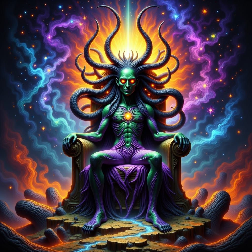Eldritch God Azathoth Reigns in Cosmic Vortex