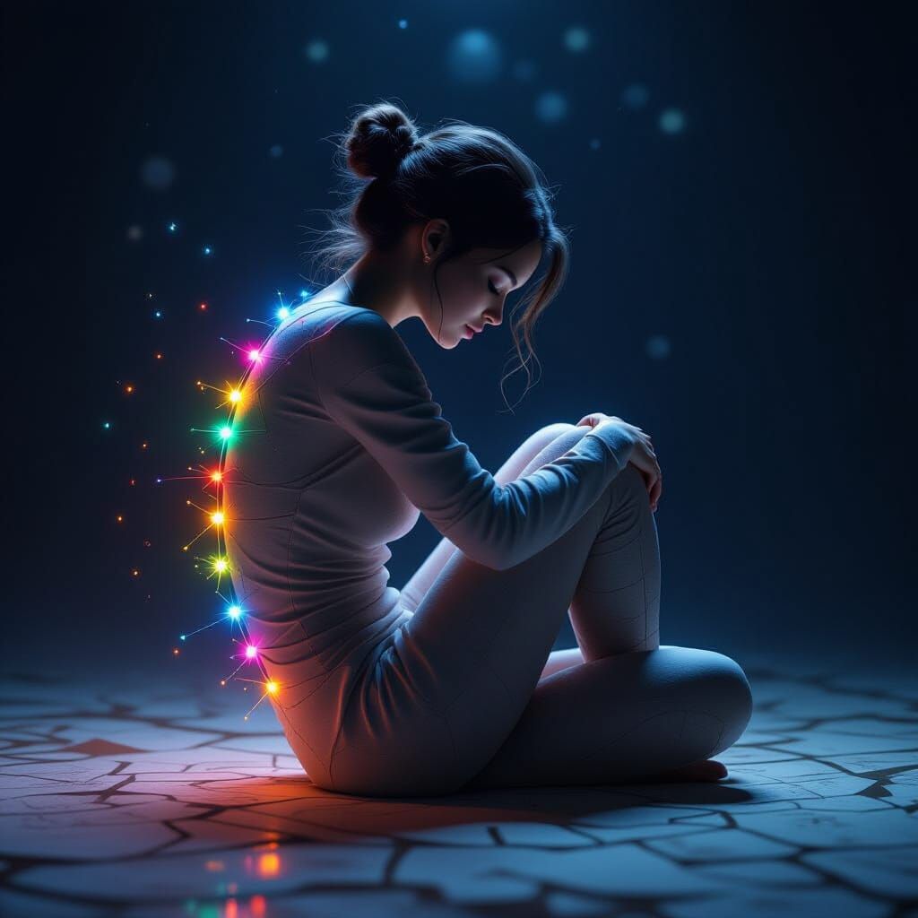 Abstract Body Memory Rendered in 3D Abstract Style