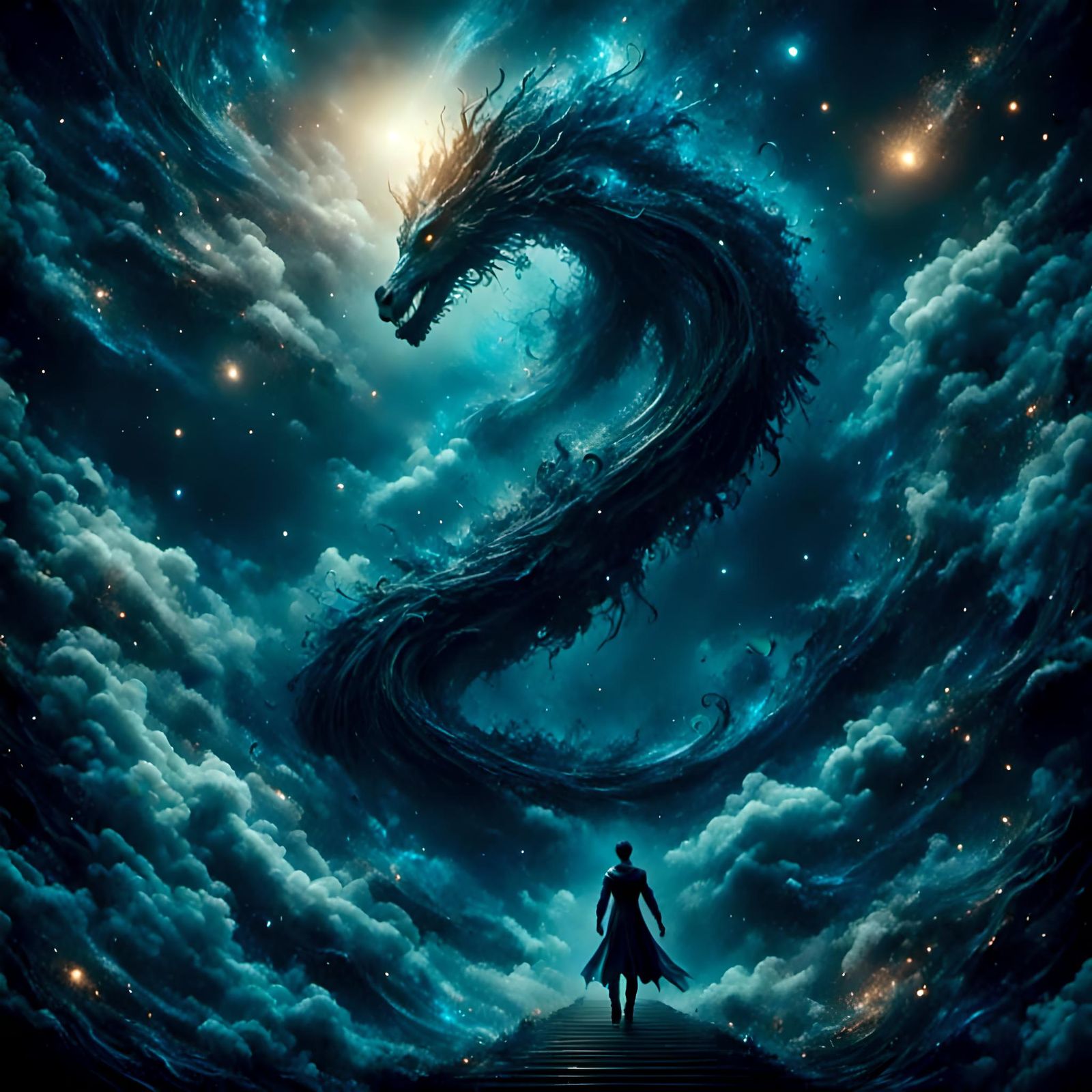 Dark Dragon in Spacescapes Style