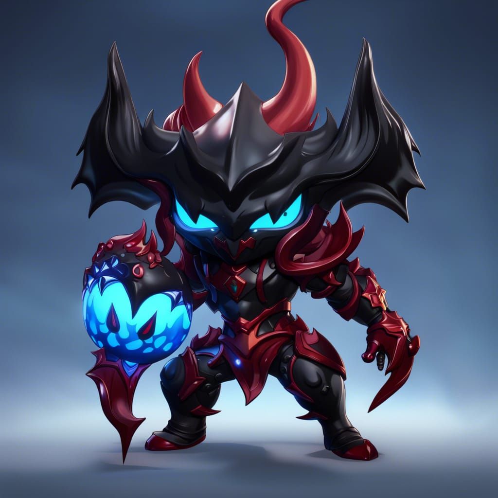 Chibi Diablo Detailed Fantasy Concept Art