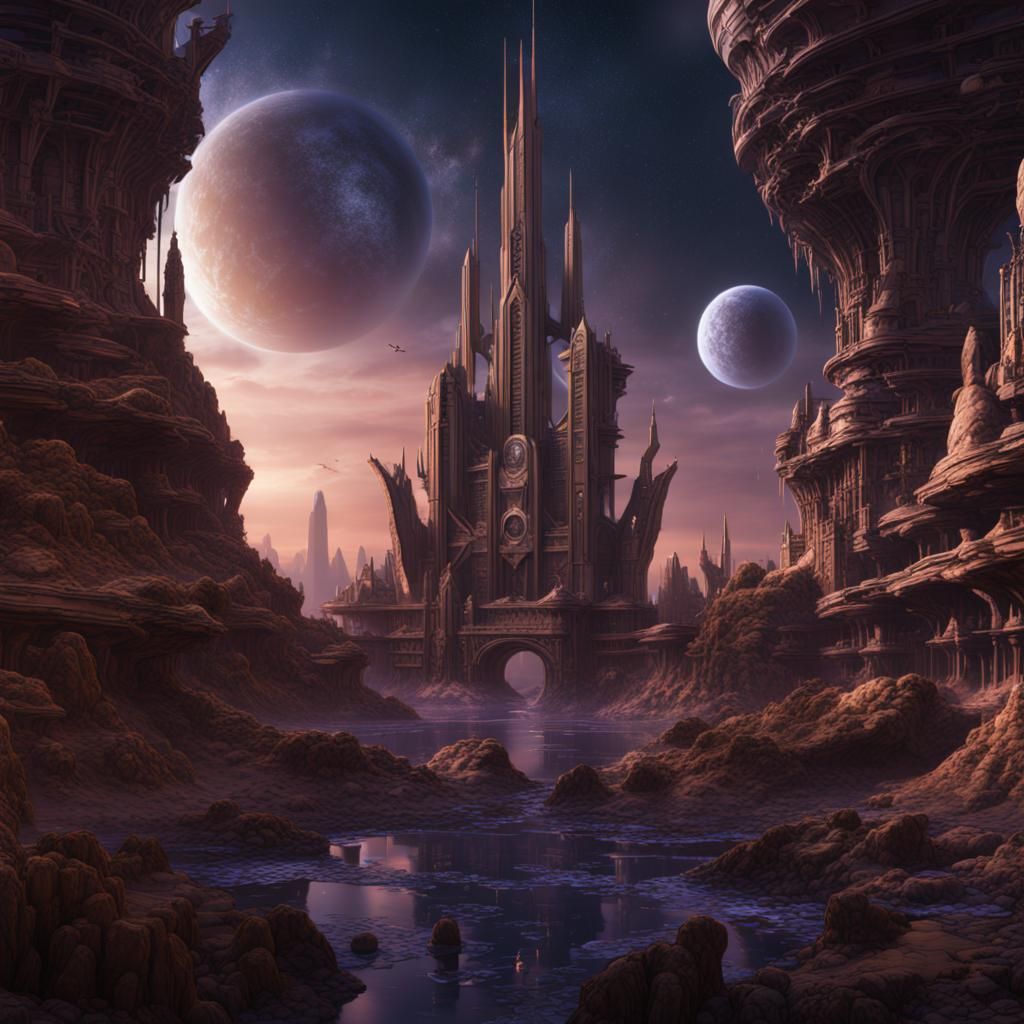 Babylon 5: Detailed Matte Painting in Deep Color