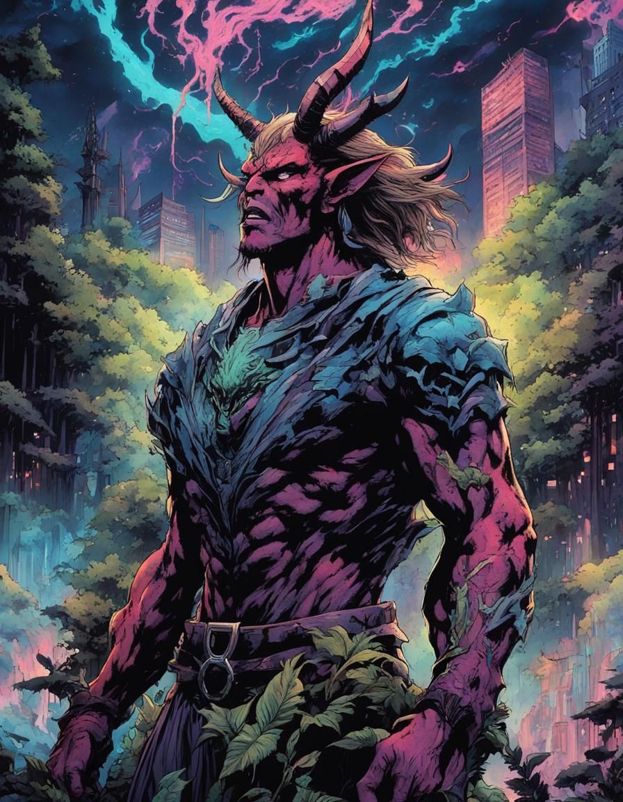 Epic Dark Hero Adventures in 80s Anime Style