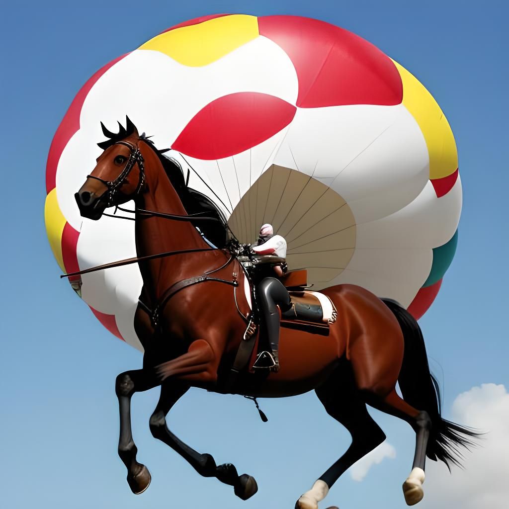 Horse on a Blimp: An AI Generated Dream