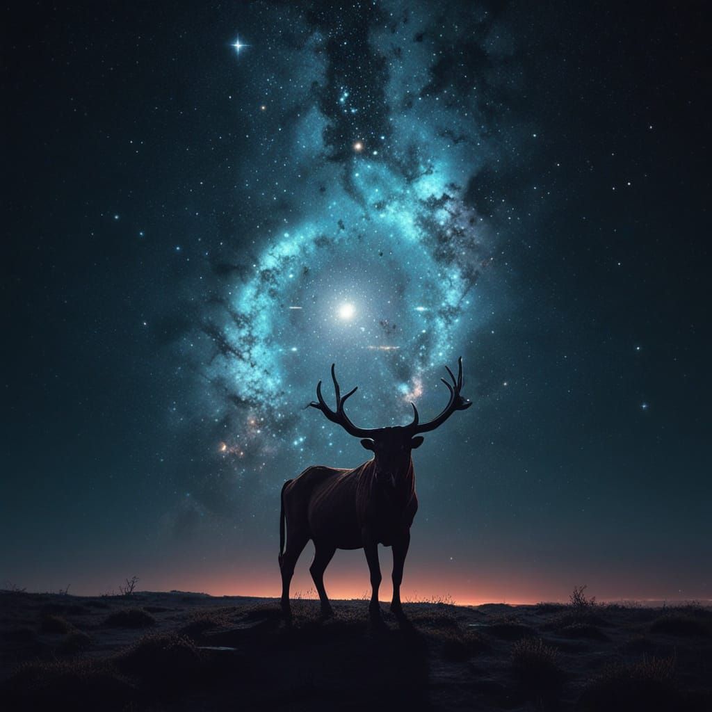 Stellar Centaur Under Starry Skies