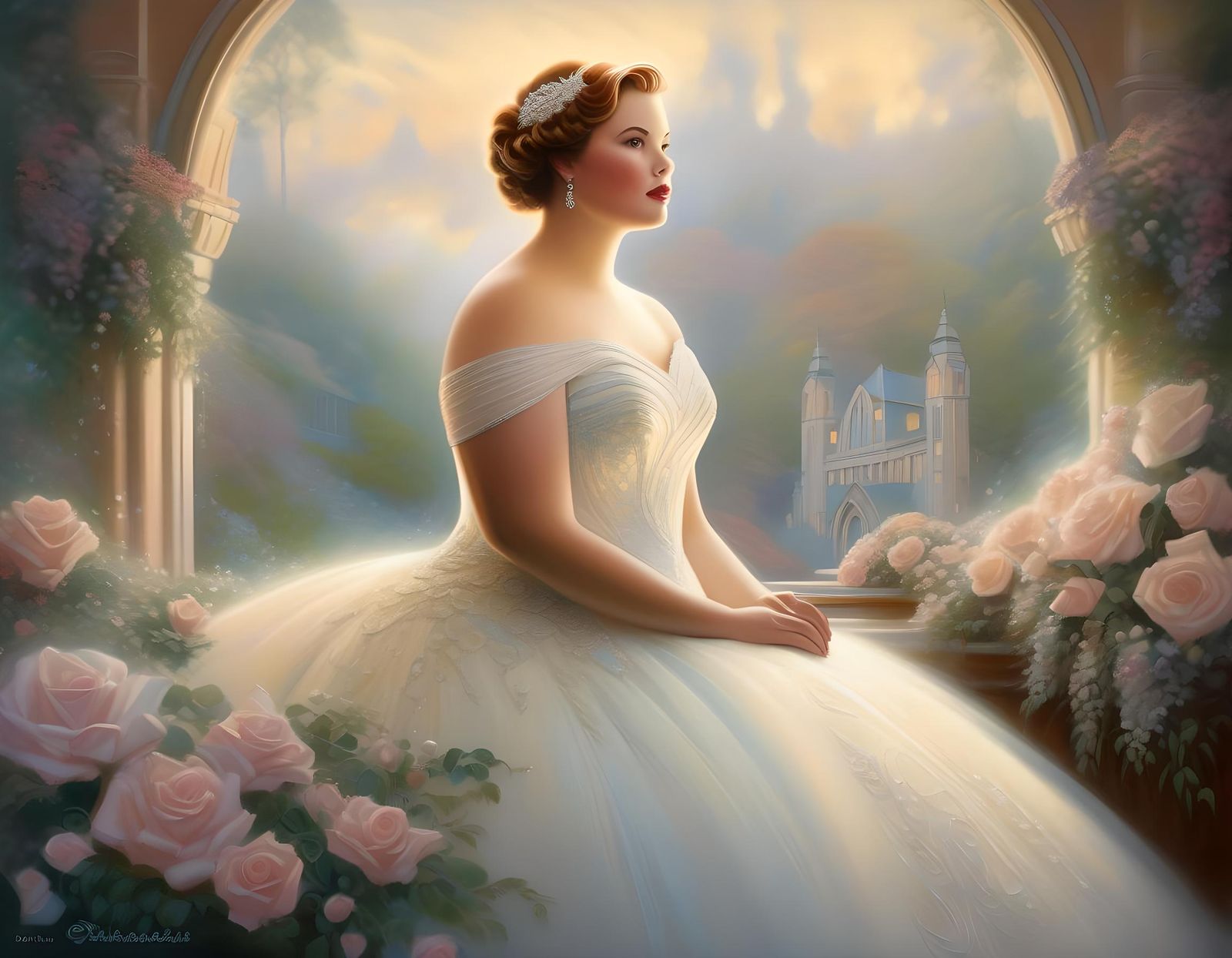 Art Deco Wedding: Plus Sized Woman in Ethereal Style