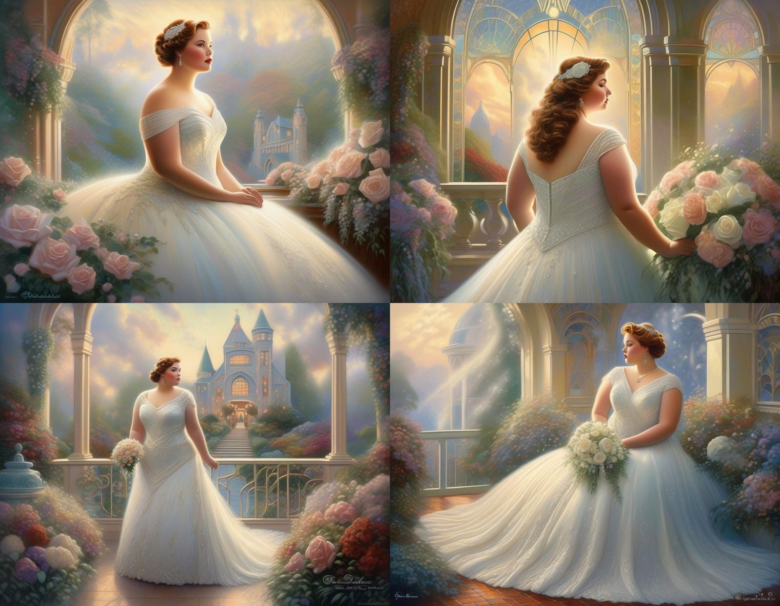 Art Deco Wedding Day Portrait of Young Woman