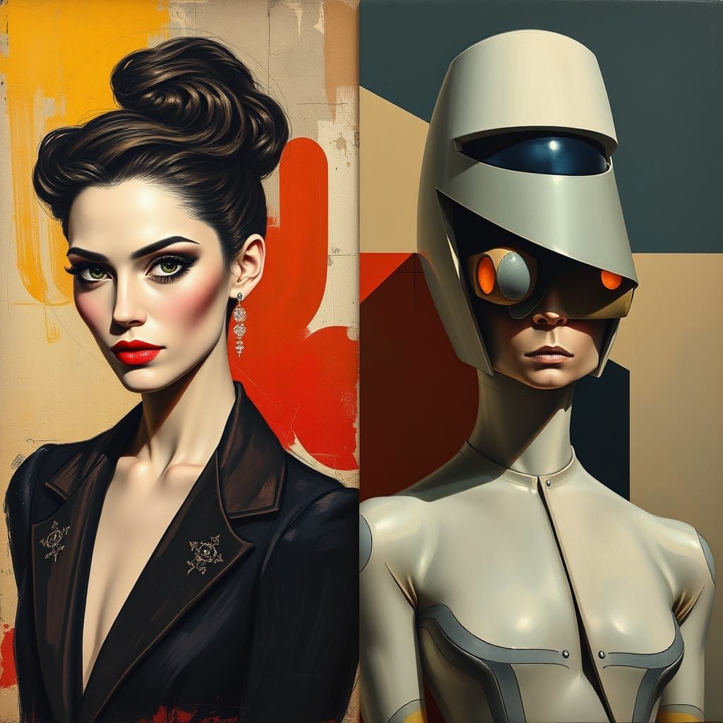 Dada Meets Constructivism: Two Portraits in Oil