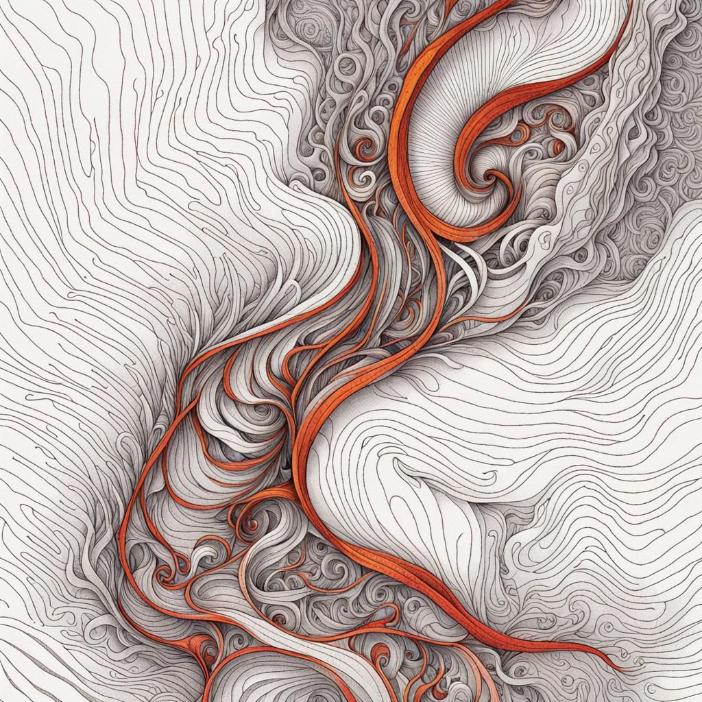 Riemann Hypothesis: Microscopic Crimson Labyrinth Illustrati...