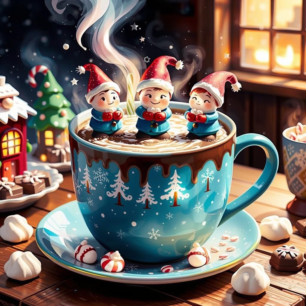 Merry Christmas Whimsy in a Steaming Hot Cocoa