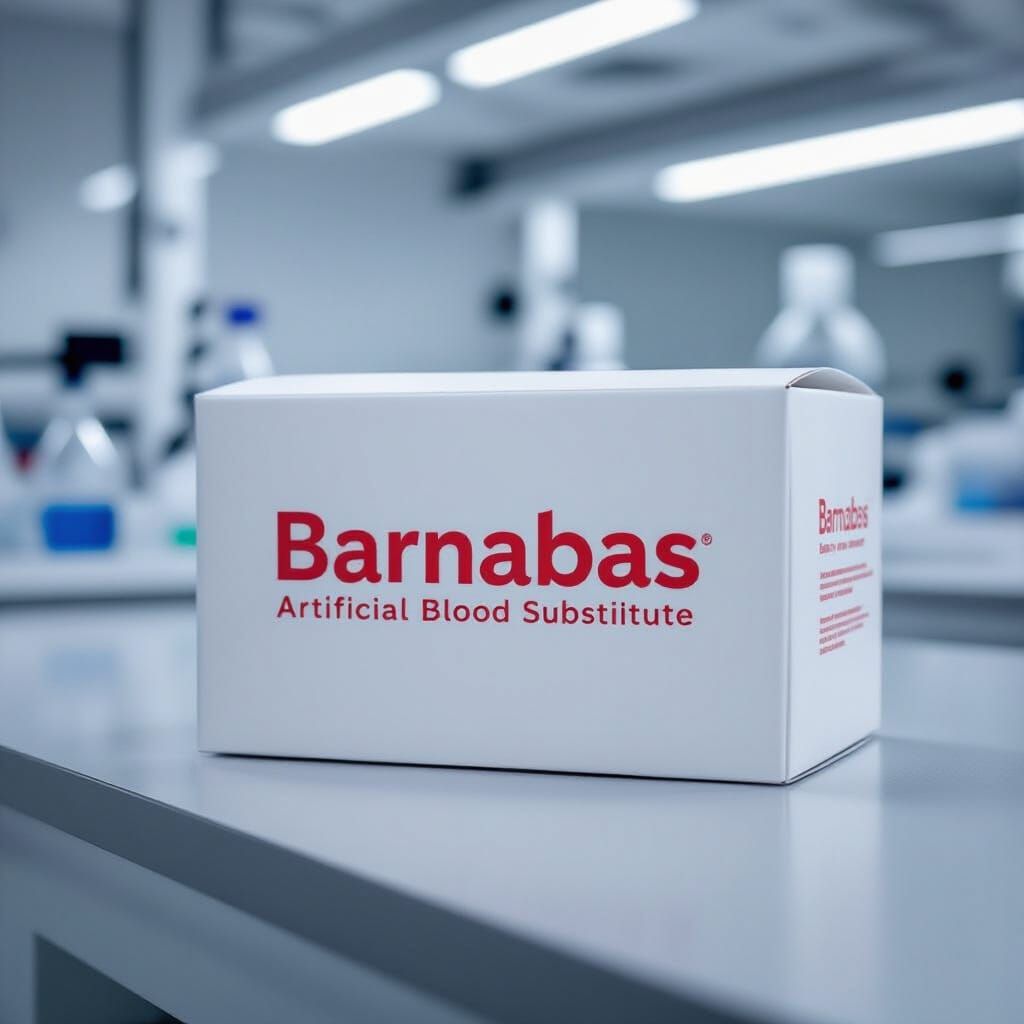 Barnabas Blood Substitute Box: Photorealistic Product Shot