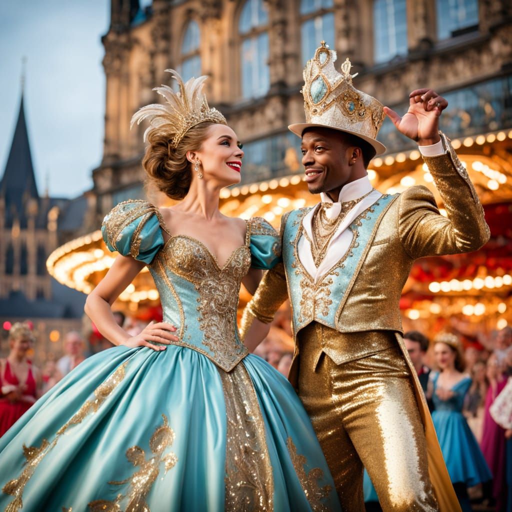 Cologne Carnival Prince Lifts Funkenmarie in Traditional Dan...