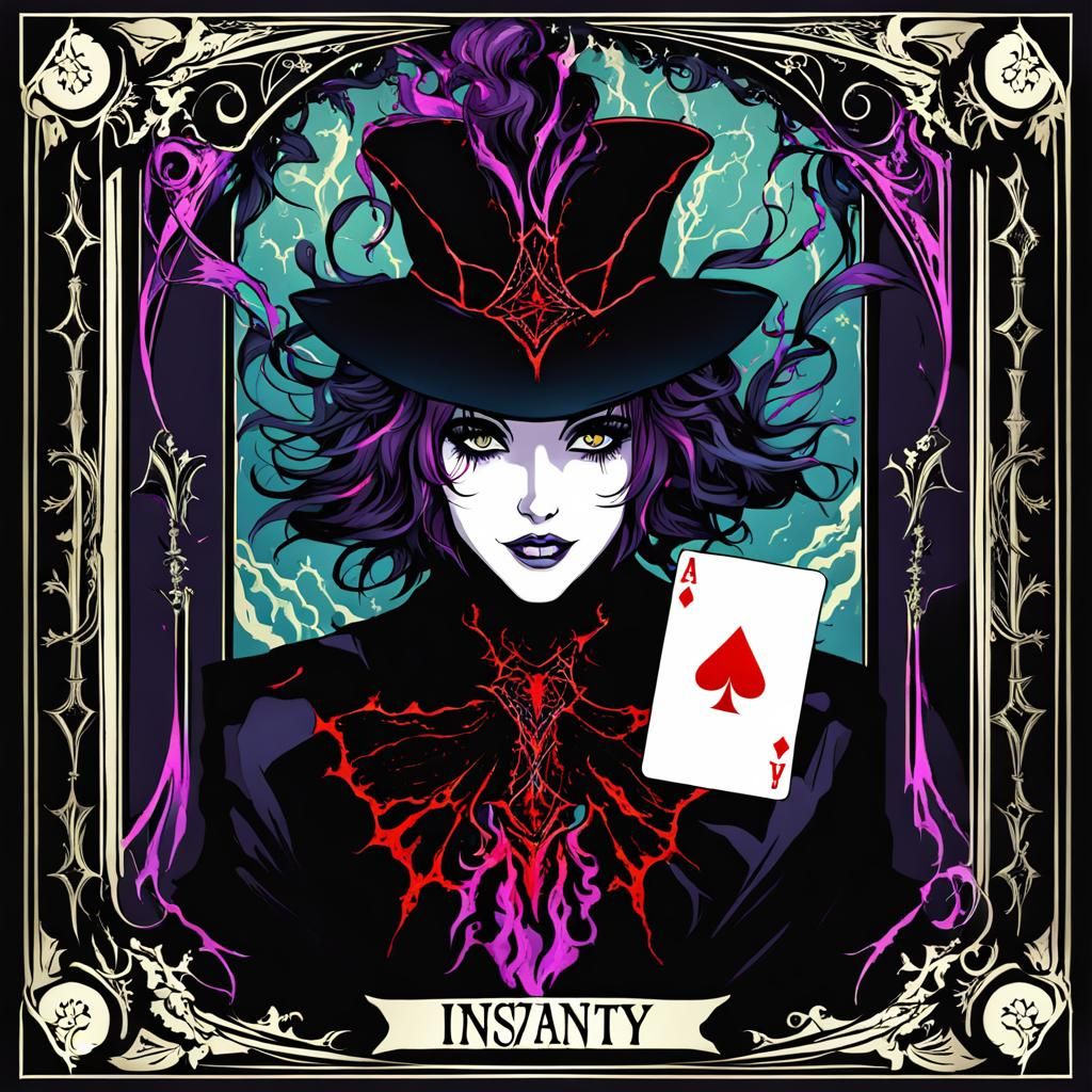 Dark Fantasy Joker Card in Anime Style