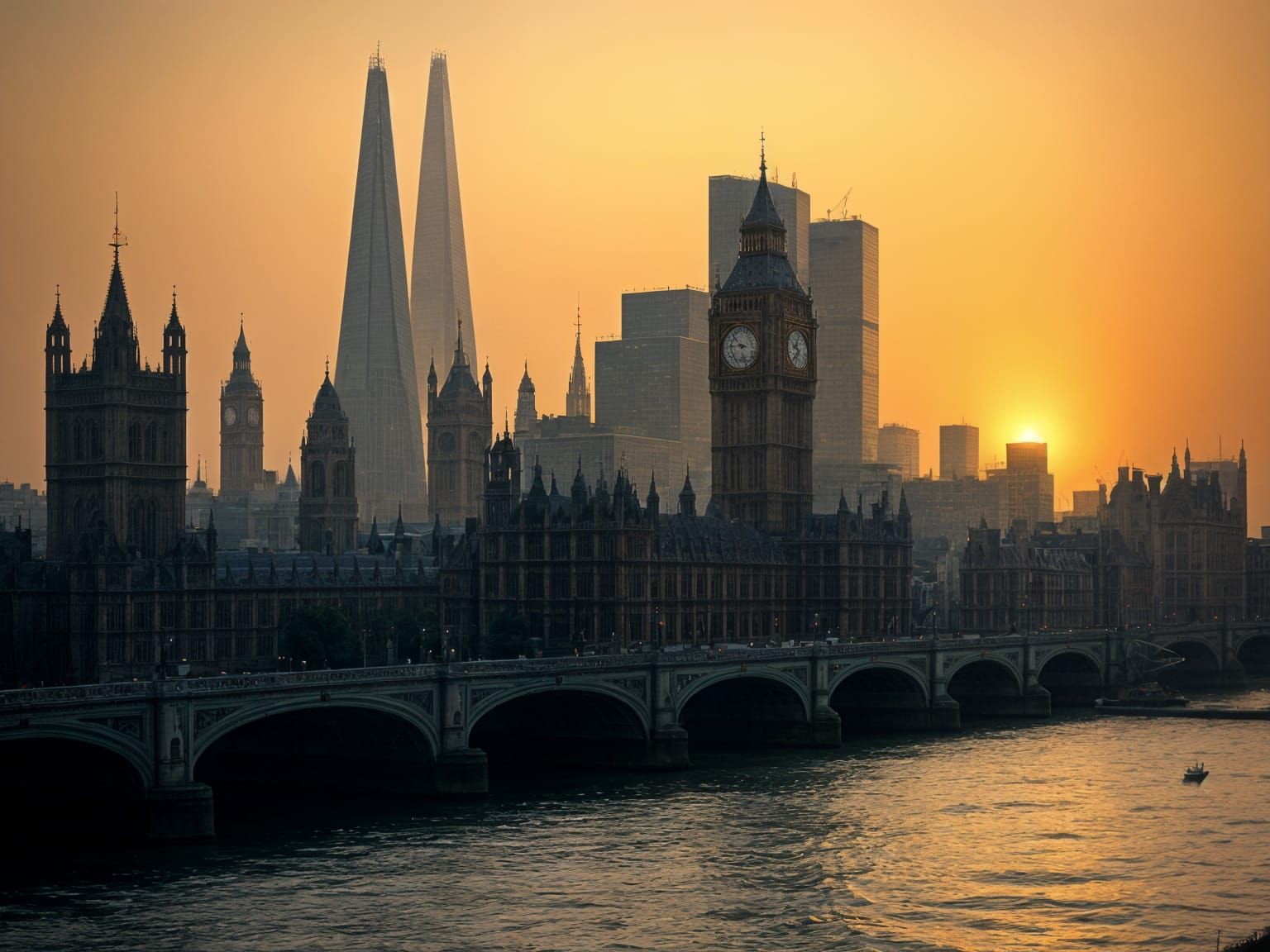 Dreamlike London Skyline in Surreal Style