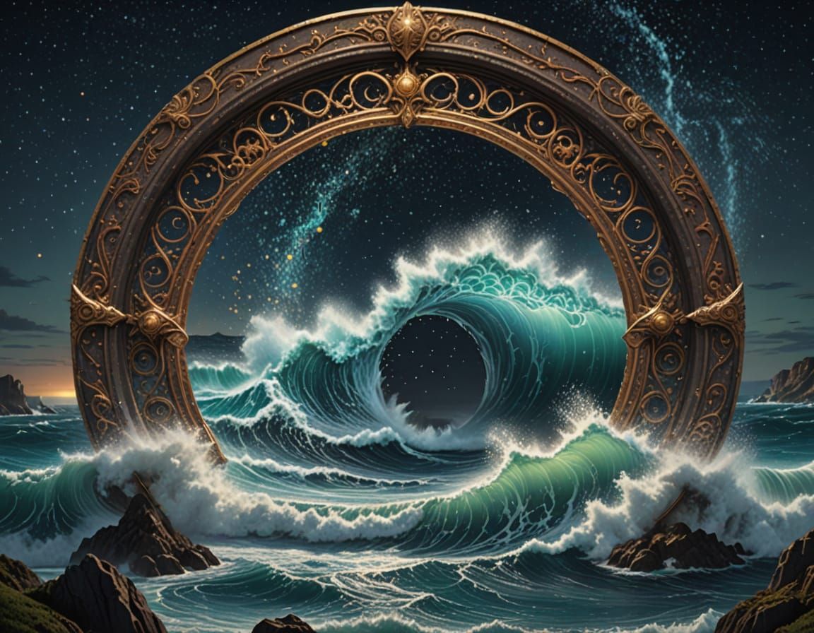 Ocean Stargate Portal with Rocco Frame