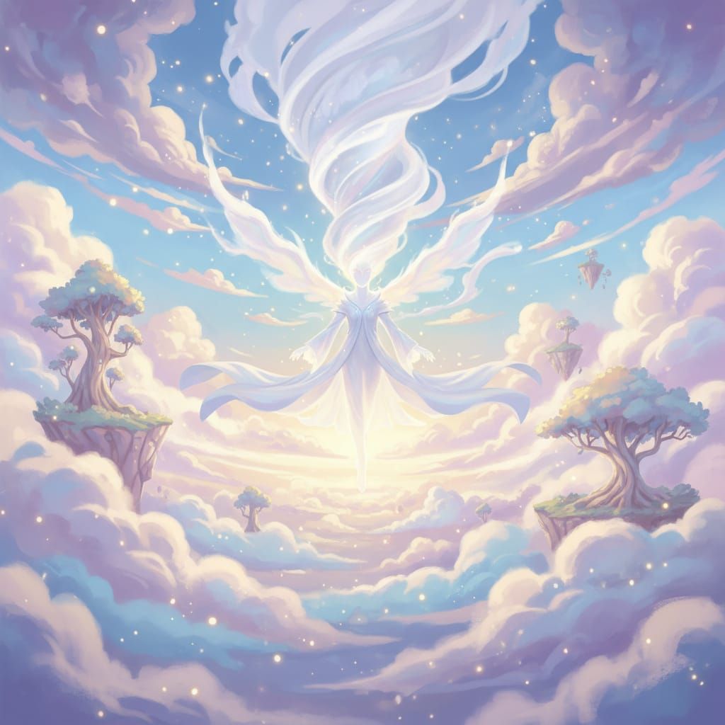 Majestic Air Elemental in Whimsical Sky