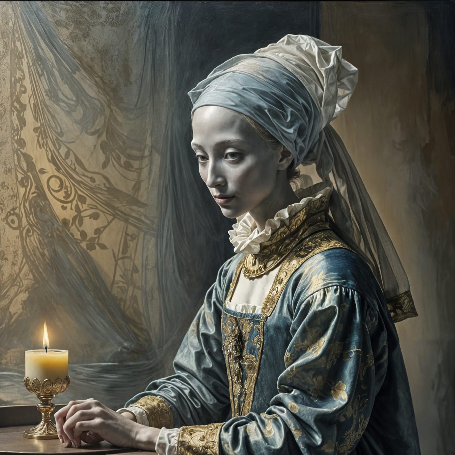 Underwater Alien in Renaissance Style