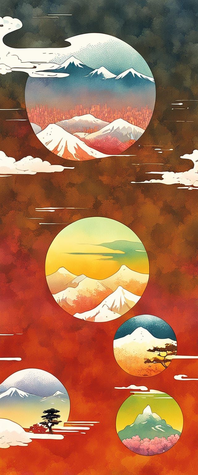 Dreamlike Anime Scene with Pastel Hues and Cherry Blossoms