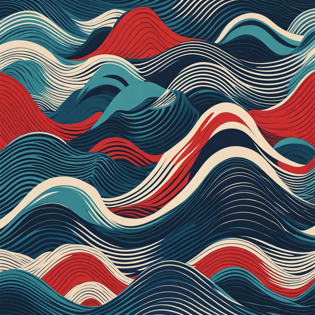 Minimalist Ocean Wave Art