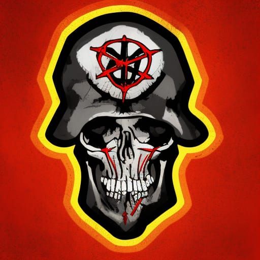Gangster Skull in Vector Pop Art Style