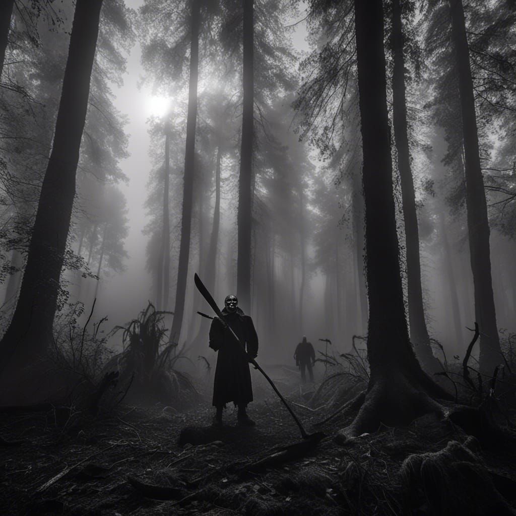 Jason Voorhees in Ominous Forest, German Expressionism