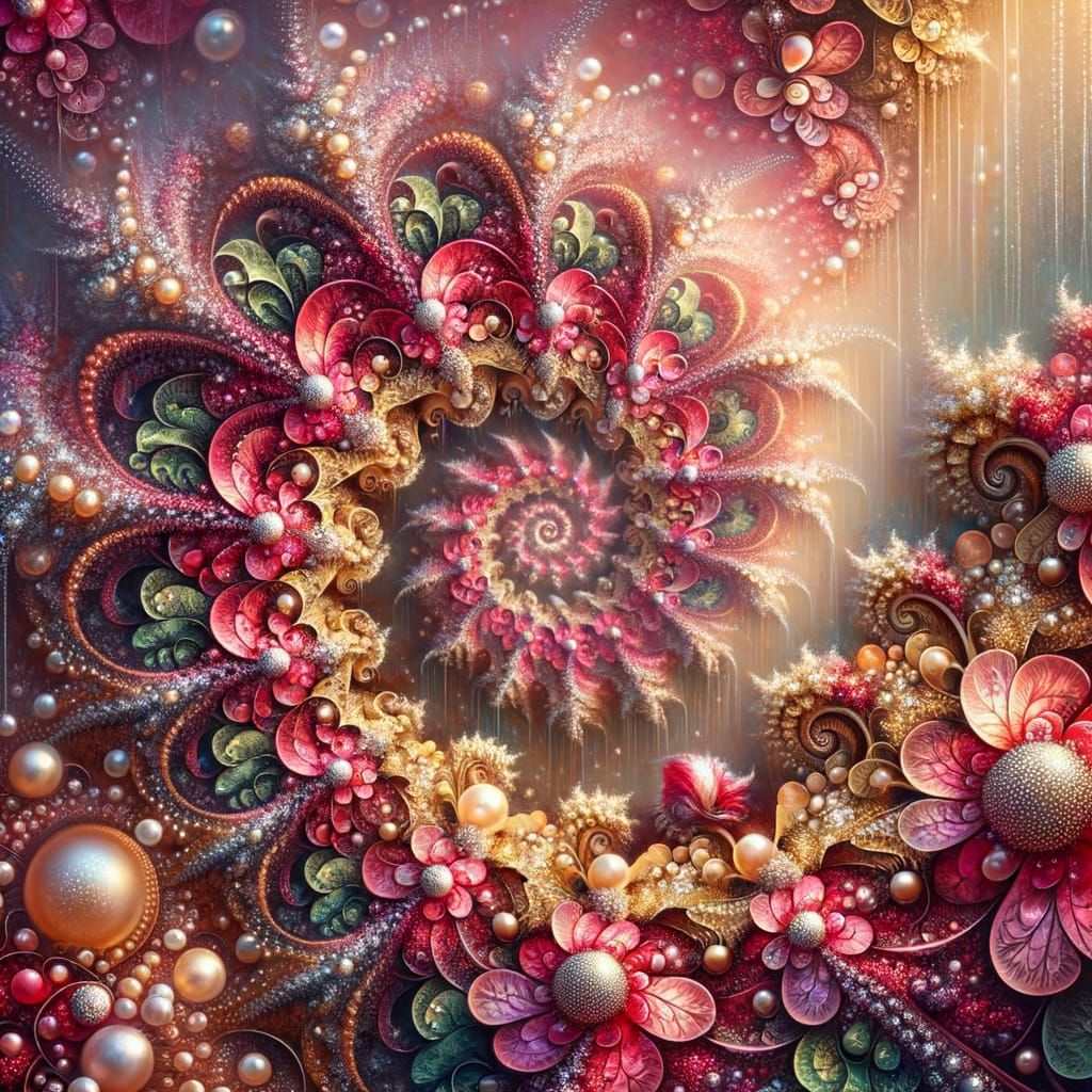 Edge to edge canvas: feature champagne-gold within Spiral Fr...