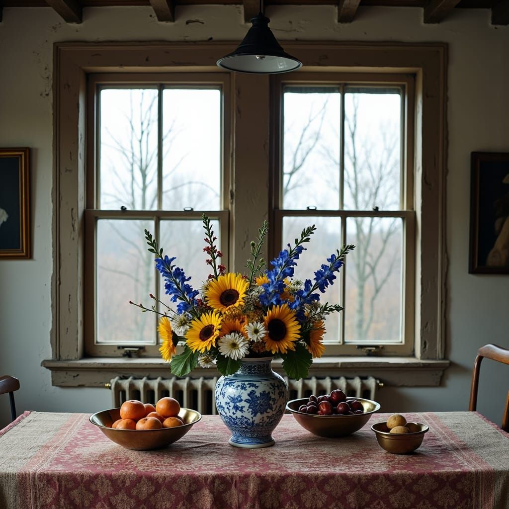 Winter Light Through Weathered Windows