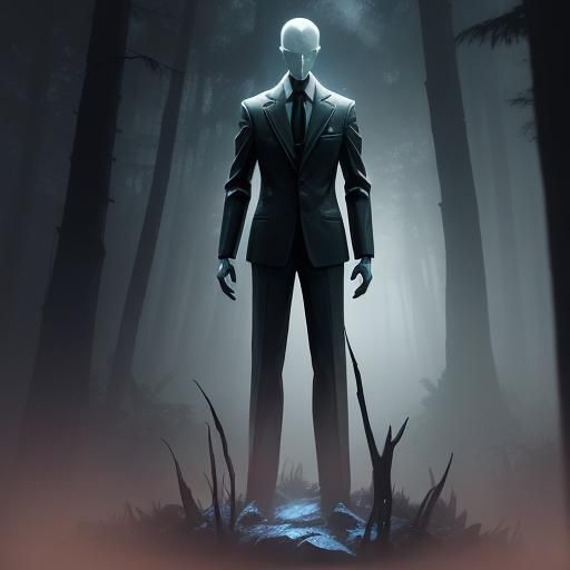 Slender Man Funko Pop in Moonlit Forest