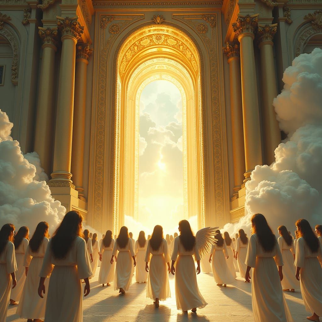 Heaven's Golden Gate: A Baroque-Inspired Vision