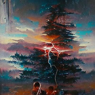Stranger Things Inspired Oil Painting