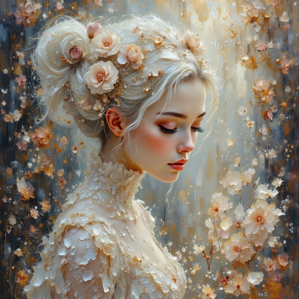 Ethereal Alien Woman with Fantastical Hairstyle