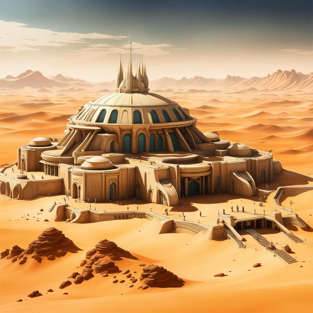 Atreides Palace on Arrakis: Arakeen Cityscape