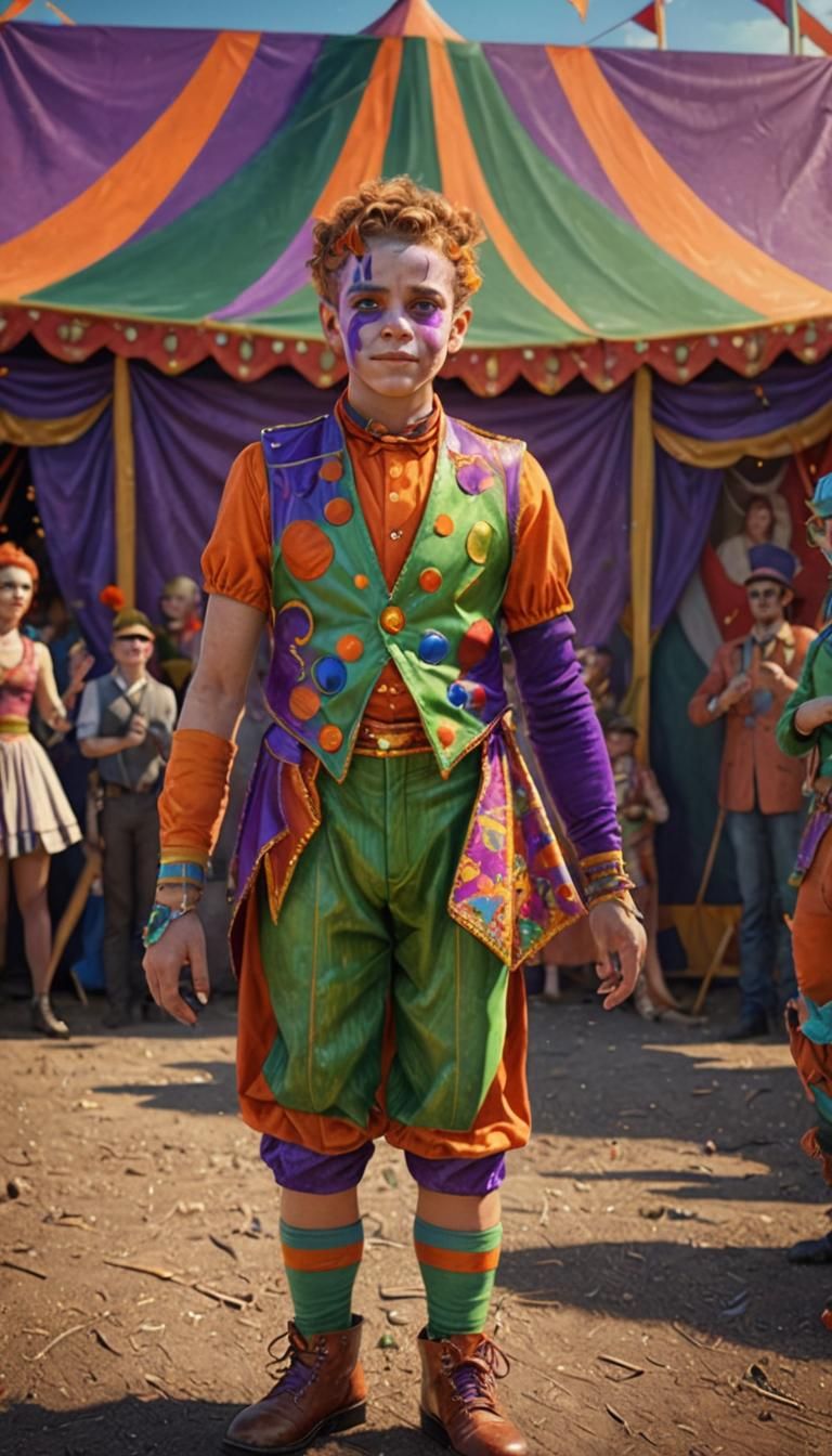 Circus Performer in Detailed Matte Painting Style