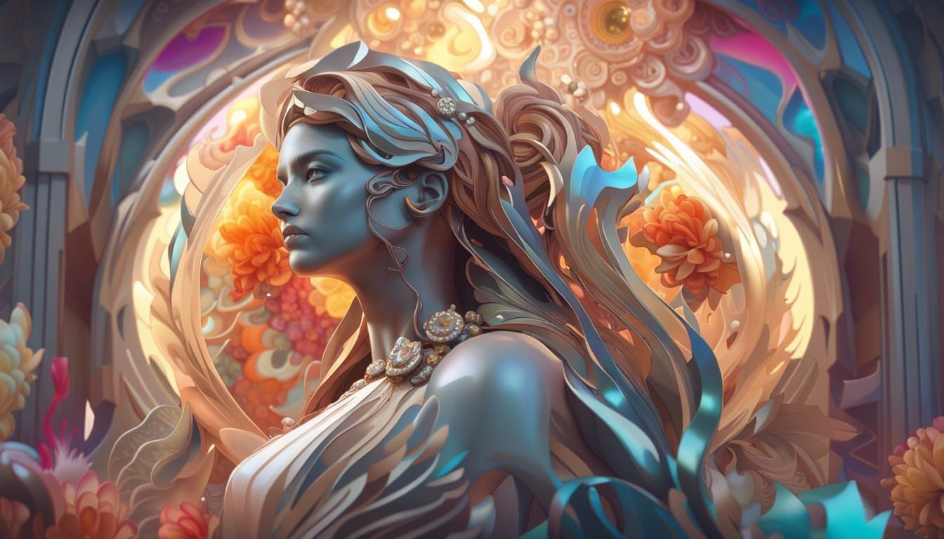 Abstract Wedding Ceremony in 3D