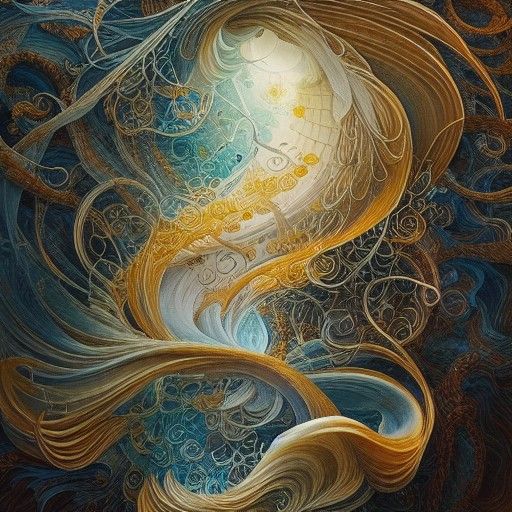 Glassy Liquid Books Art in Hypervivid Style