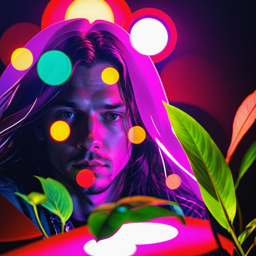 Moody Nu-Metal Portrait with Pink Accents