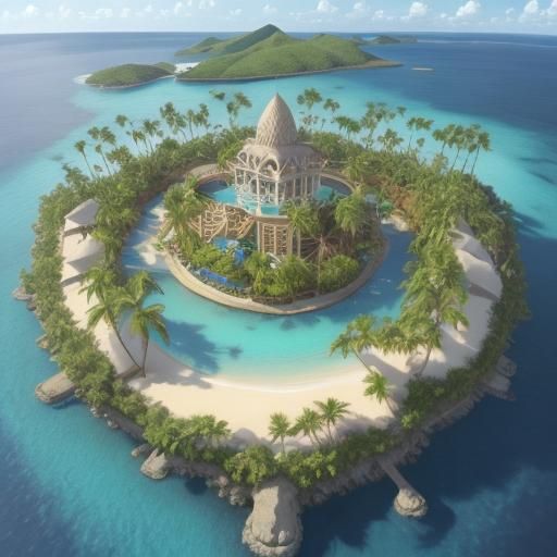 AI Generated Island Oasis