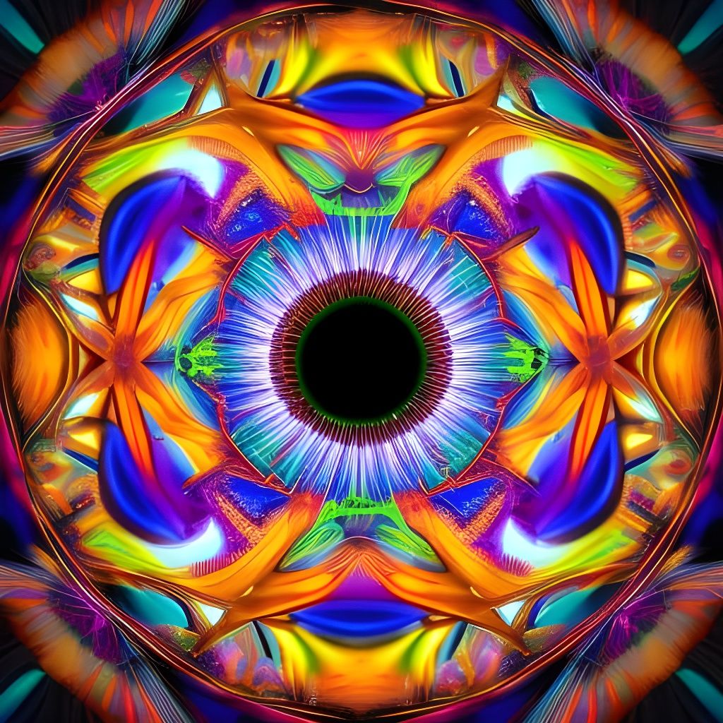 Kaleidoscopic Eye: Psychedelic Mandala Portrait