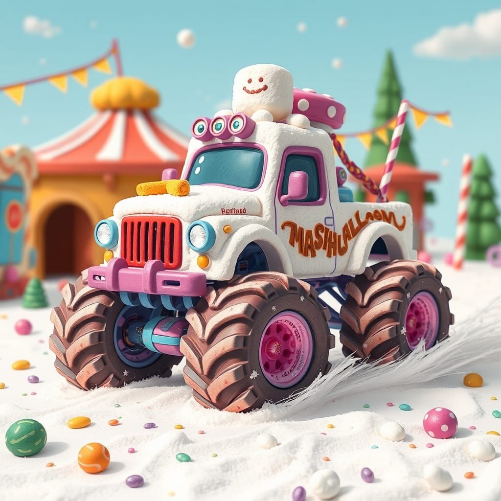 Marshmallowpunk Candyland Monster Truck Extravaganza