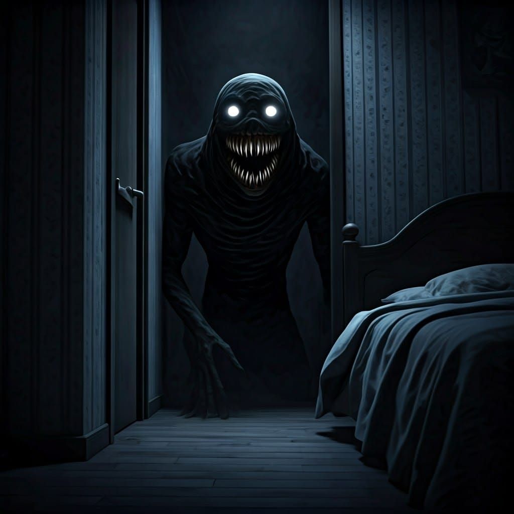 Eldritch Shadow Figure Creeping in the Dark