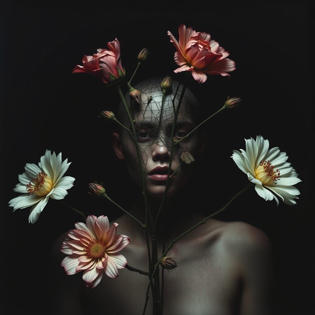 Ethereal Blooms in Shadows