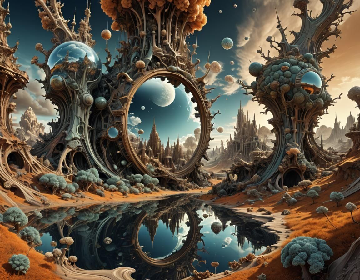 Surreal Fractal Landscape in 3D