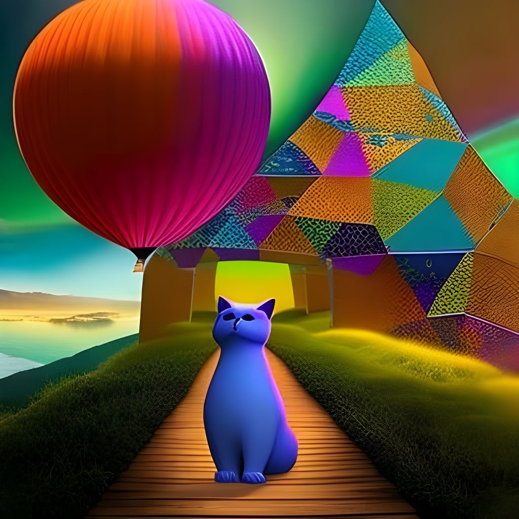Pixar-Style Cat Portrait in 3D Digital Art