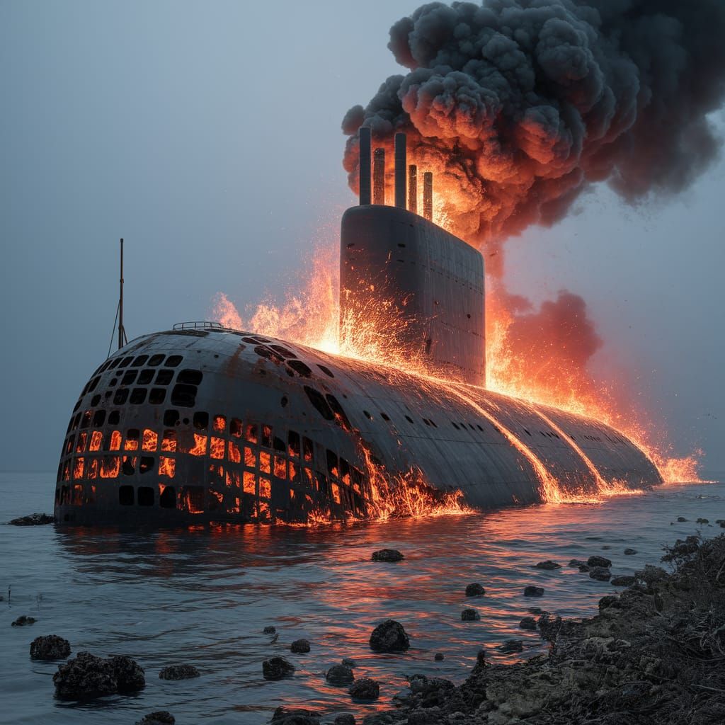 Colossal Submarine Erupts in Fiery Bloom
