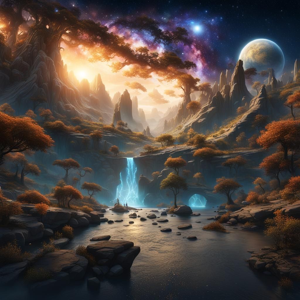 Epic Waterfall Matte Painting in Unreal Engine 5